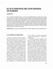 Research paper thumbnail of El eco distante del pop español en Europa