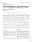 Research paper thumbnail of Audio-Visual Entrainment: A Novel Way of Boosting Grades and Socialization While Reducing Stress in the Typical College Student