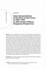 Research paper thumbnail of Some Interpretations of the Place of the Events of 1989–1990 in 20th Century History. Hungarian Perspectives