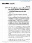 Research paper thumbnail of UV-C irradiation as an effective tool for sterilization of porcine chimeric VP1-PCV2bCap recombinant vaccine