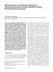 Research paper thumbnail of Microstructural and thermal properties of fluoroelastomer/acidic surface modified carbon nanotube nanocomposites