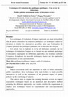 Research paper thumbnail of Techniques d’évaluation des politiques publiques : Une revue de littérature Public policies assessment tools: A literature review