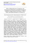 Research paper thumbnail of Effect of Human Resource Competence and Entrepreneurial Orientation on Product Development Capability in Improving the Performance of Micro, Small, and Medium Enterprises in Serang City