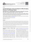 Research paper thumbnail of Analytic Training for Junior Investigators in Minority Aging Research: The Michigan Model