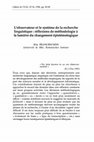 Research paper thumbnail of L'observateur et le système de la recherche linguistique : réflexions de méthodologie à la lumière du changement épistémologique