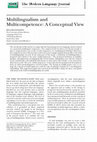 Research paper thumbnail of Multilingualism and Multicompetence: A Conceptual View