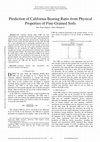 Research paper thumbnail of Prediction Of California Bearing Ratio From Physical Properties Of Fine-Grained Soils