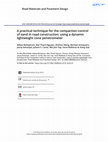 Research paper thumbnail of A practical technique for the compaction control of sand in road construction: using a dynamic lightweight cone penetrometer