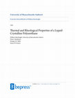 Research paper thumbnail of Thermal and rheological properties of a liquid-crystalline polyurethane