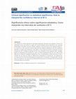 Research paper thumbnail of [Clinical significance vs statistical significance. How to interpret the confidence interval at 95]