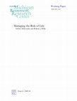 Research paper thumbnail of Managing the Risk of Life