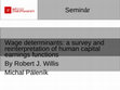 Research paper thumbnail of Chapter 10 Wage determinants: A survey and reinterpretation of human capital earnings functions