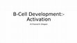 Research paper thumbnail of B-Cell Development (Activation)