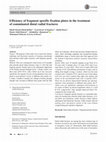 Research paper thumbnail of Efficiency of fragment specific fixation plates in the treatment of comminuted distal radial fractures