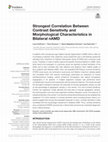 Research paper thumbnail of Strongest Correlation Between Contrast Sensitivity and Morphological Characteristics in Bilateral nAMD