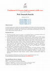 Research paper thumbnail of Fondamenti di Acustica degli strumenti e della voce - Dispense