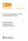 Research paper thumbnail of On the Industry Specificity of Human Capital and Business Cycles