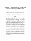 Research paper thumbnail of Estimating a medium–scale DSGE model with expectations based on small forecasting models