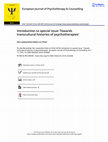 Research paper thumbnail of Introduction to special issue ‘Towards transcultural histories of psychotherapies’