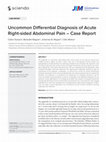 Research paper thumbnail of Uncommon Differential Diagnosis of Acute Right-sided Abdominal Pain – Case Report