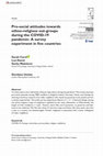 Research paper thumbnail of Pro-social attitudes towards ethno-religious out-groups during the COVID-19 pandemic: A survey experiment in five countries