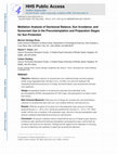 Research paper thumbnail of Mediation analysis of decisional balance, sun avoidance and sunscreen use in the precontemplation and preparation stages for sun protection