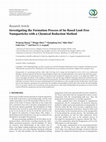 Research paper thumbnail of Investigating the Formation Process of Sn-Based Lead-Free Nanoparticles with a Chemical Reduction Method