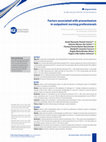 Research paper thumbnail of Factors associated with presenteeism in outpatient nursing professionals