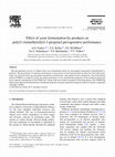 Research paper thumbnail of Effect of yeast fermentation by-products on poly[1-(trimethylsilyl)-1-propyne] pervaporative performance