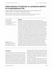 Research paper thumbnail of Initial evaluation of sugarcane as a production platform for p-hydroxybenzoic acid