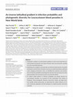 Research paper thumbnail of An inverse latitudinal gradient in infection probability and phylogenetic diversity for Leucocytozoon blood parasites in New World birds