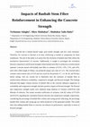 Research paper thumbnail of Impacts of Baobab Stem Fibre Reinforcement in Enhancing the Concrete Strength