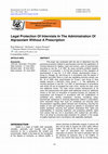 Research paper thumbnail of Legal Protection Of Internists In The Administration Of Alprazolam Without A Prescription