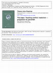 Research paper thumbnail of This issue: Teaching conflict resolution — prepration for pluralism