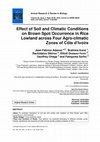 Research paper thumbnail of Effect of Soil and Climatic Conditions on Brown Spot Occurrence in Rice Lowland across Four Agro-climatic Zones of Côte d’Ivoire