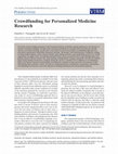 Research paper thumbnail of Crowdfunding for Personalized Medicine Research