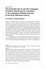 Research paper thumbnail of The Inimitable Qur’an and the Languages of Empire: Muslim Qur’an Translation in the Languages of Western Europe in the Early Twentieth Century