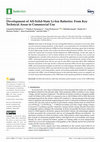 Research paper thumbnail of Development of All-Solid-State Li-Ion Batteries: From Key Technical Areas to Commercial Use