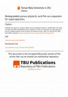 Research paper thumbnail of Biodegradable porous polylactic acid film as a separator for supercapacitors