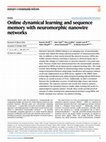 Research paper thumbnail of Online dynamical learning and sequence memory with neuromorphic nanowire networks