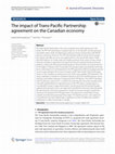 Research paper thumbnail of The impact of Trans-Pacific Partnership agreement on the Canadian economy