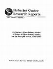 Research paper thumbnail of Preliminary mass-balance model of Prince William Sound, Alaska, for the pre-spill period, 1980-1989