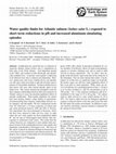 Research paper thumbnail of Water quality limits for Atlantic salmon (&amp;lt;i&amp;gt;Salmo salar&amp;lt;/i&amp;gt; L.) exposed to short term reductions in pH and increased aluminum simulating episodes