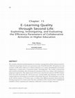 Research paper thumbnail of E-Learning Quality through Second Life