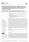 Research paper thumbnail of Individual and Institutional Factors Contribute to Research Capacity Building for Early-Stage Investigators from Groups Underrepresented in Biomedical Research: A Qualitative Comparative Analysis