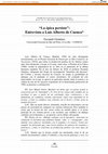 Research paper thumbnail of “La épica persiste”: Entrevista a Luis Alberto de Cuenca