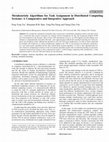 Research paper thumbnail of Metaheuristic Algorithms for Task Assignment in Distributed Computing Systems: A Comparative and Integrative Approach