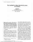 Research paper thumbnail of New method for ellipse detection by means of symmetry