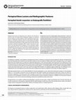 Research paper thumbnail of Periapical Bone Lesions and Radiographic Features