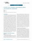 Research paper thumbnail of COVID-19 en Colombia e inmunidad de rebaño: ¿es momento de considerarla?